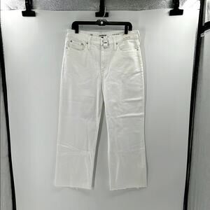 J. Crew Women's Slim Wide Leg Crop Jeans - White Wash - 31 - New with tags
